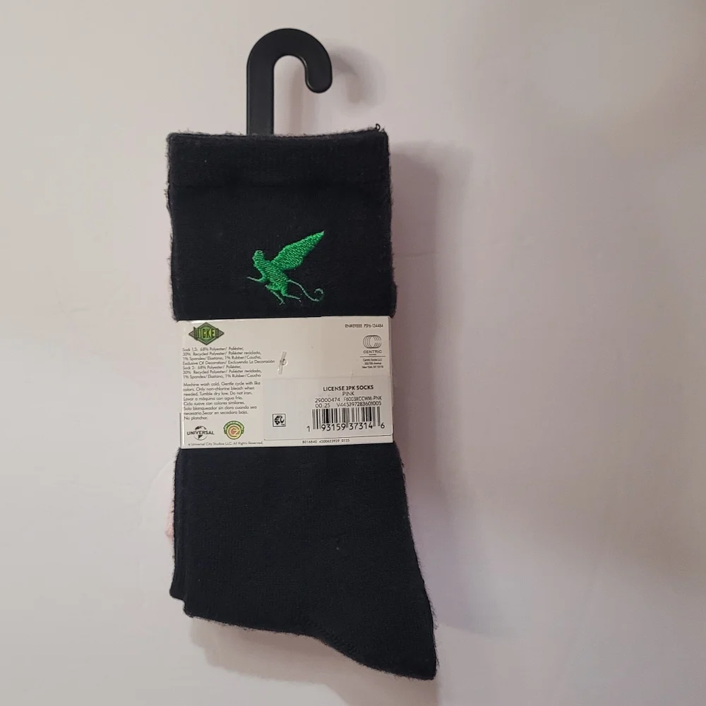 Wicked Embroidered Boot Socks 3ct Size 4-10